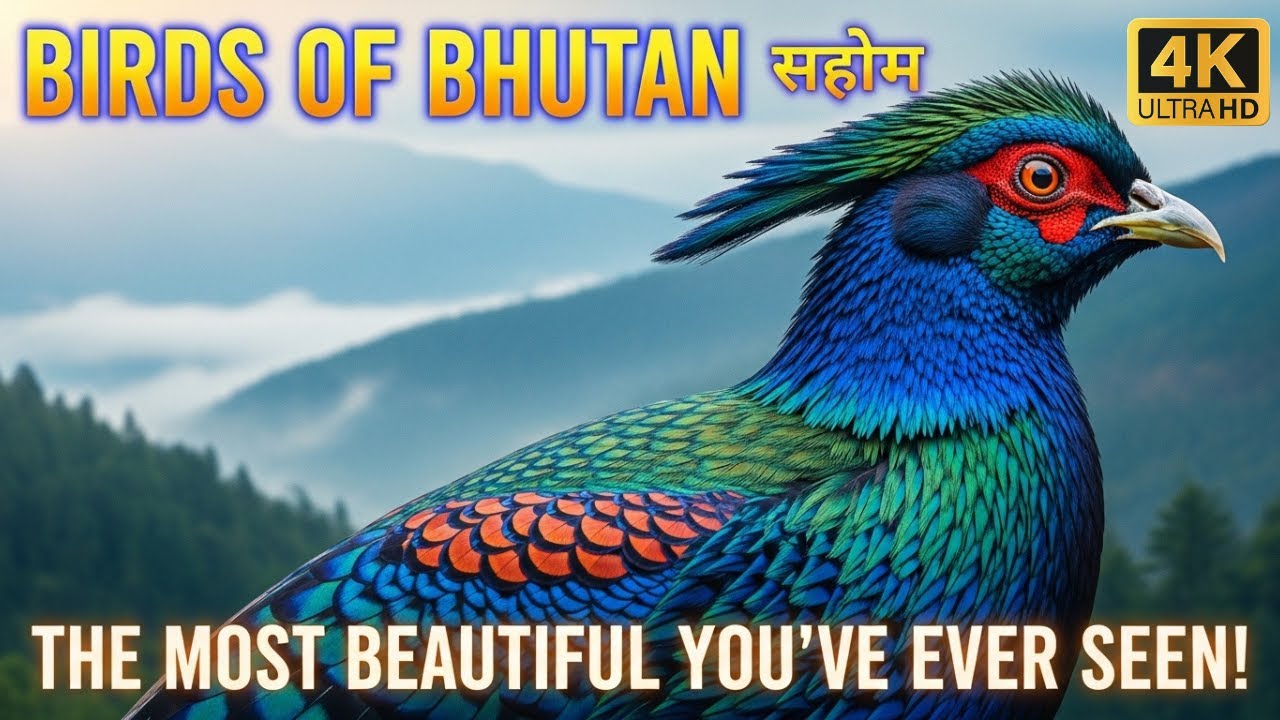 Aves de Bután 🐦Las Aves Más Hermosas de Bután Que Nunca Has Visto  4K Wildlife Cinematic Documentary