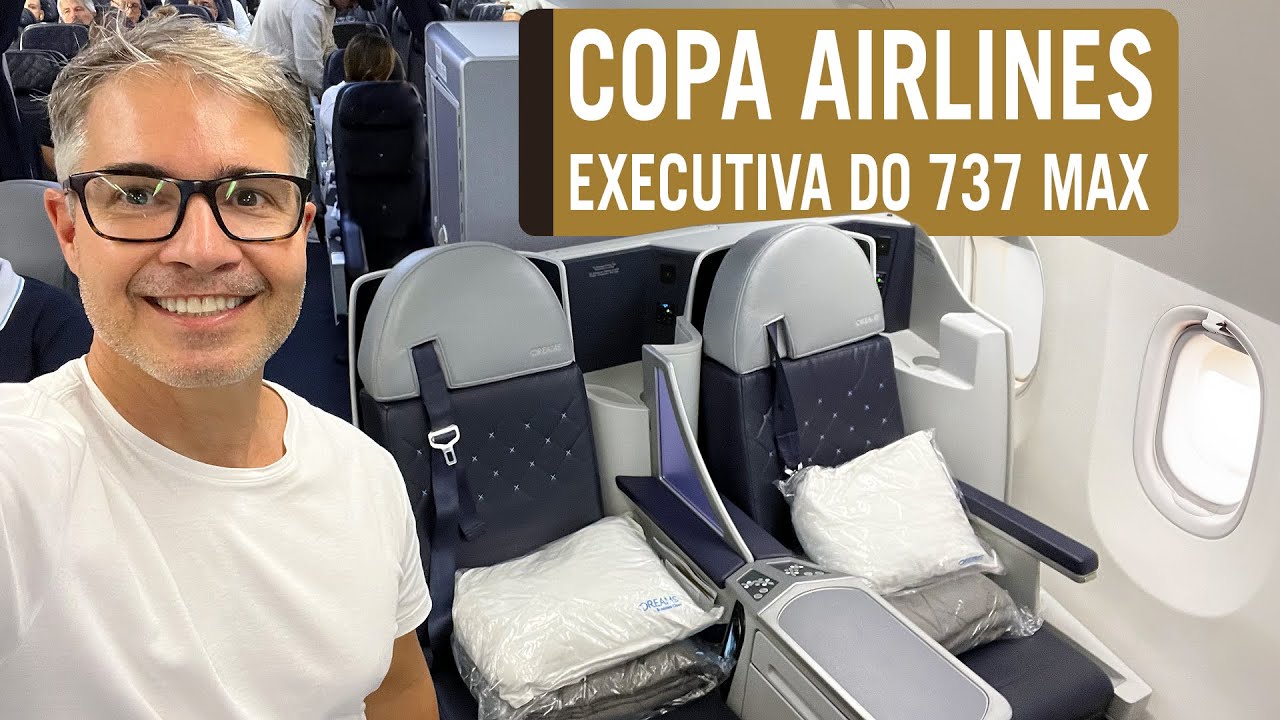 COPA AIRLINES - A CLASSE EXECUTIVA DO 737 MAX, VOANDO DA CIDADE DO PANAMÁ PARA O RIO DE JANEIRO