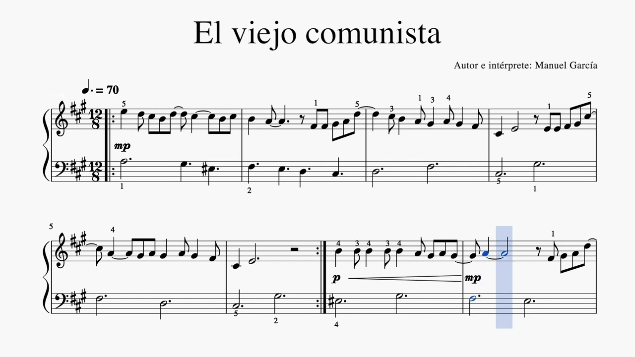 El viejo comunista - Ejercicio 61 - PiPoChi - Piano Popular Chileno