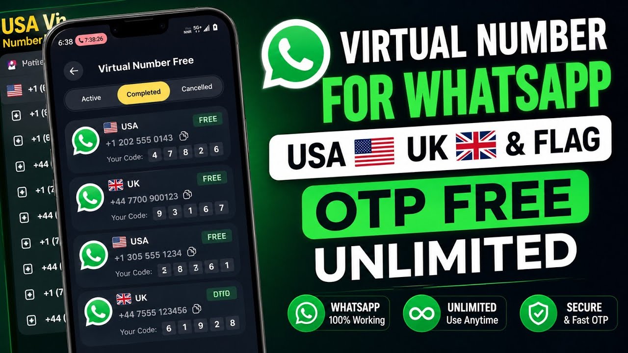 Unlimited WhatsApp Account Trick | Free Virtual Number Without OTP Problem | How to Create Fake W...