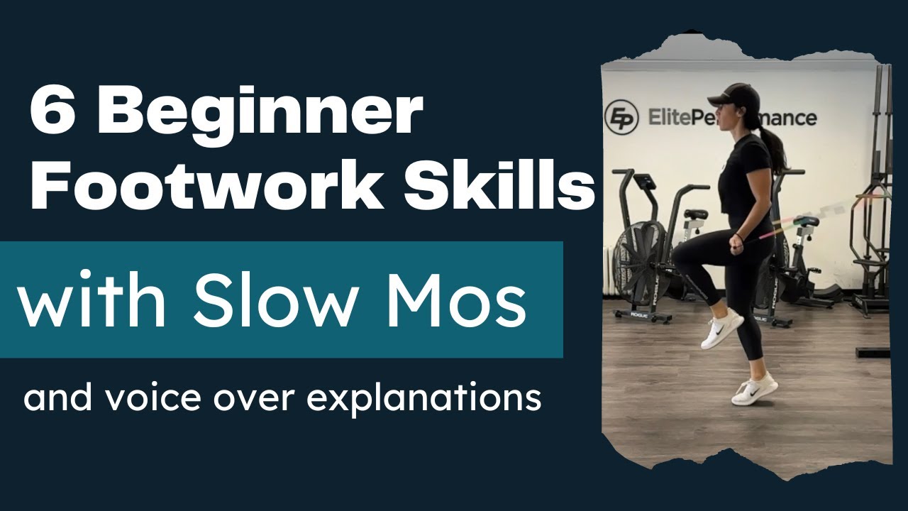 6 Beginner Footwork Skills with Slow Mo's and Instructions #jumprope #beginners #tutorial #skipping