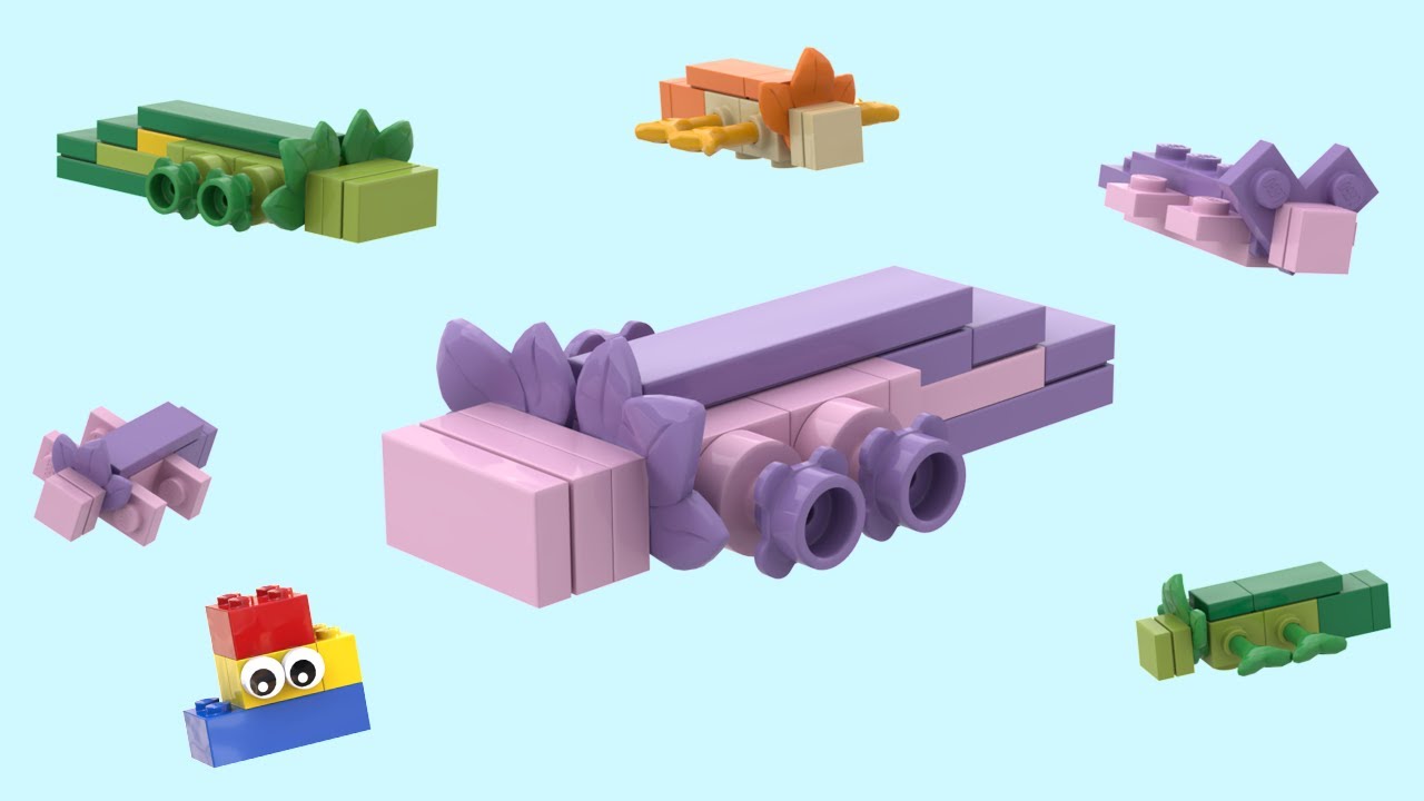 LEGO Minecraft: Mini Axolotl Tutorials (4 versions!)
