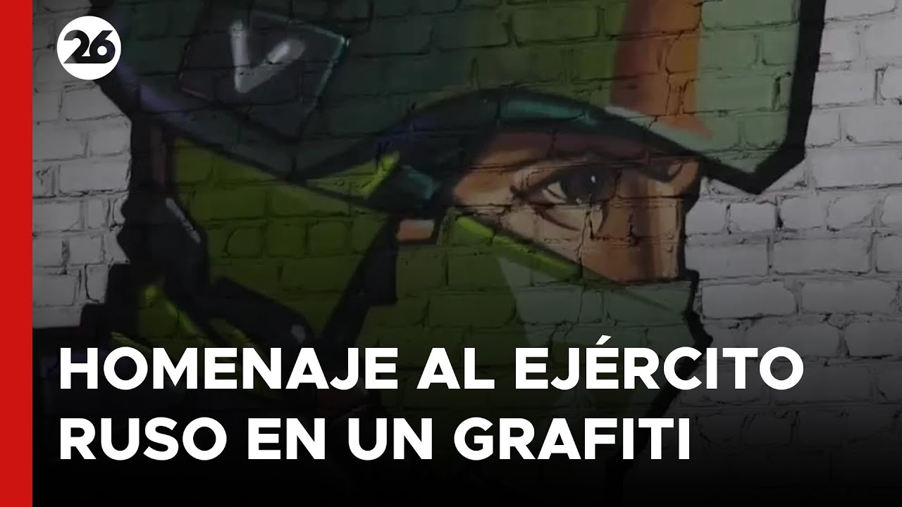 RUSIA | Un artista rinde homenaje al ejército en un grafiti cerca de Moscú