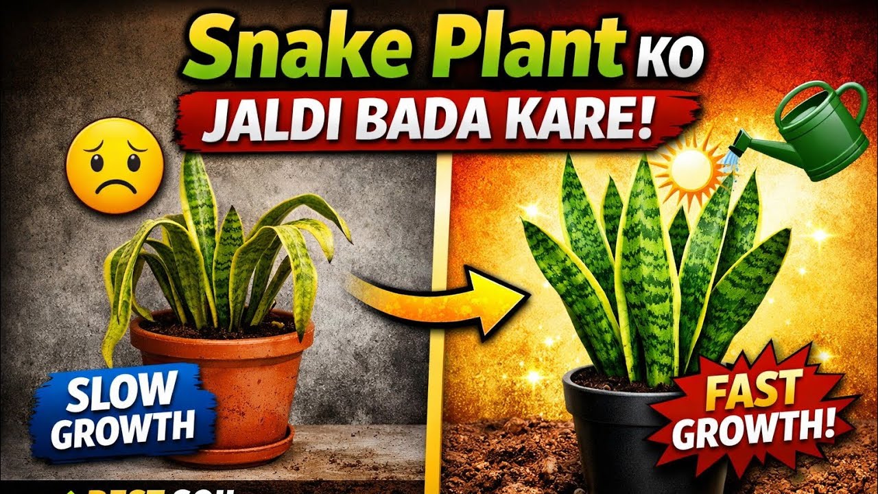 Snake Plant Fast Growth Tips | Sansevieria Ko Jaldi Bada Kaise Kare 🌱 | 100% Working