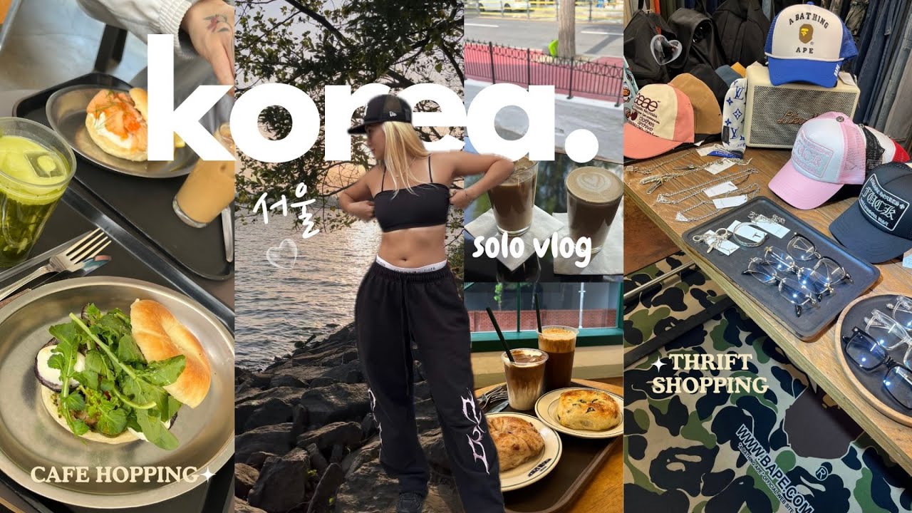 [Korea weekly vlog] cafes, thrift shopping, hangang river 🤍