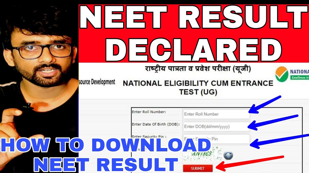 NEET RESULT DECLARED,HOW TO CHECK NEET 2020 RESULT, HOW TO DOWNLOAD NEET RESULT,
