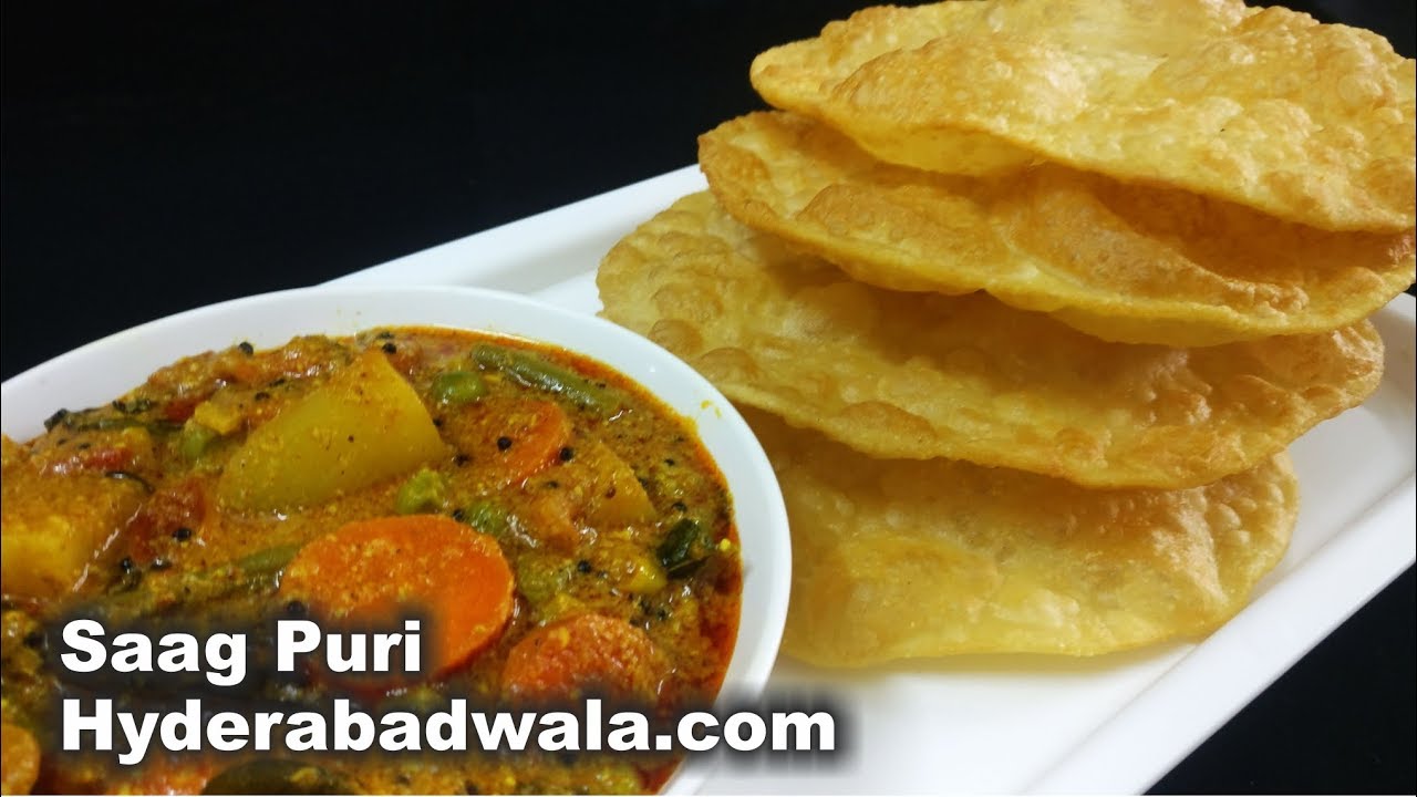 Restaurant Style Saag Puri - How to Make Delicious Saag Poori at Home - Easy, Quick & Simple