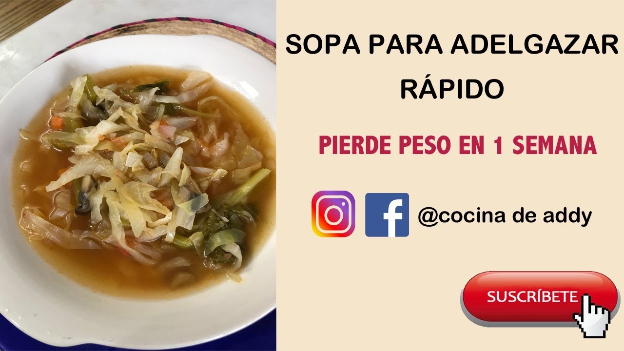 Sopa de repollo para bajar de peso
