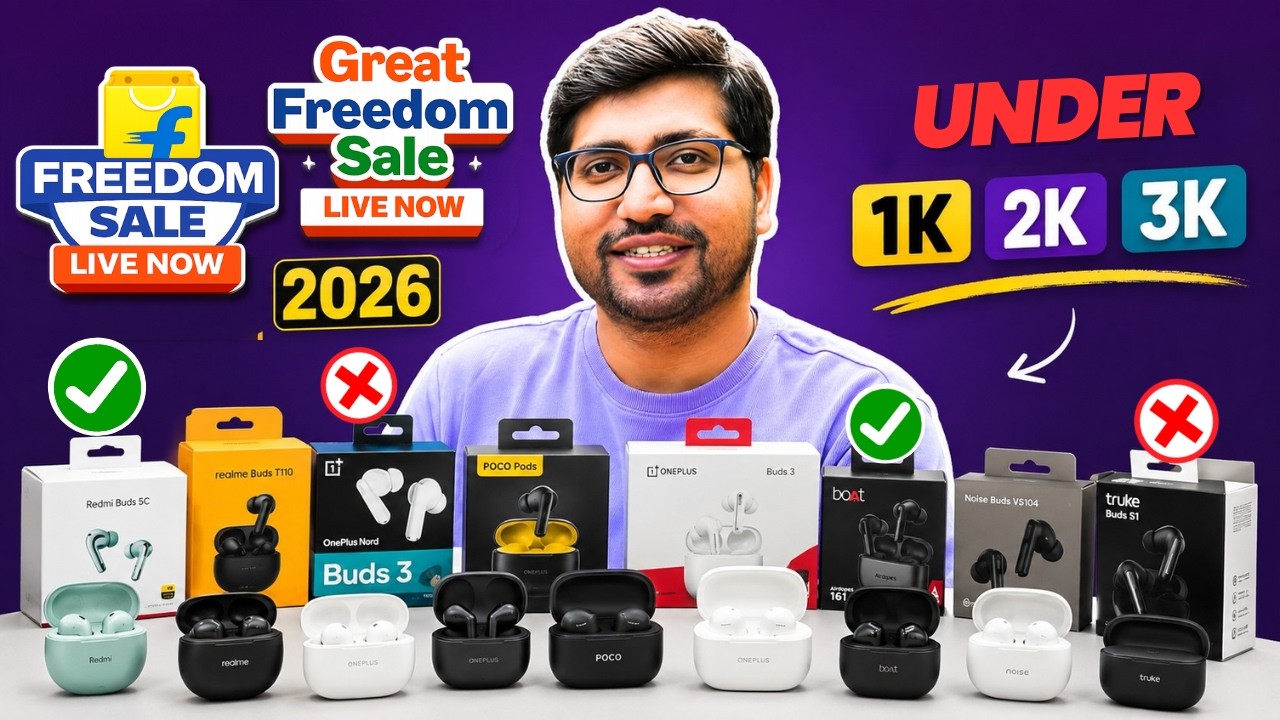 Independence Day SALE⚡Best Earbuds/TWS in India 2026⚡Best Earbuds Under 1000 - 3000
