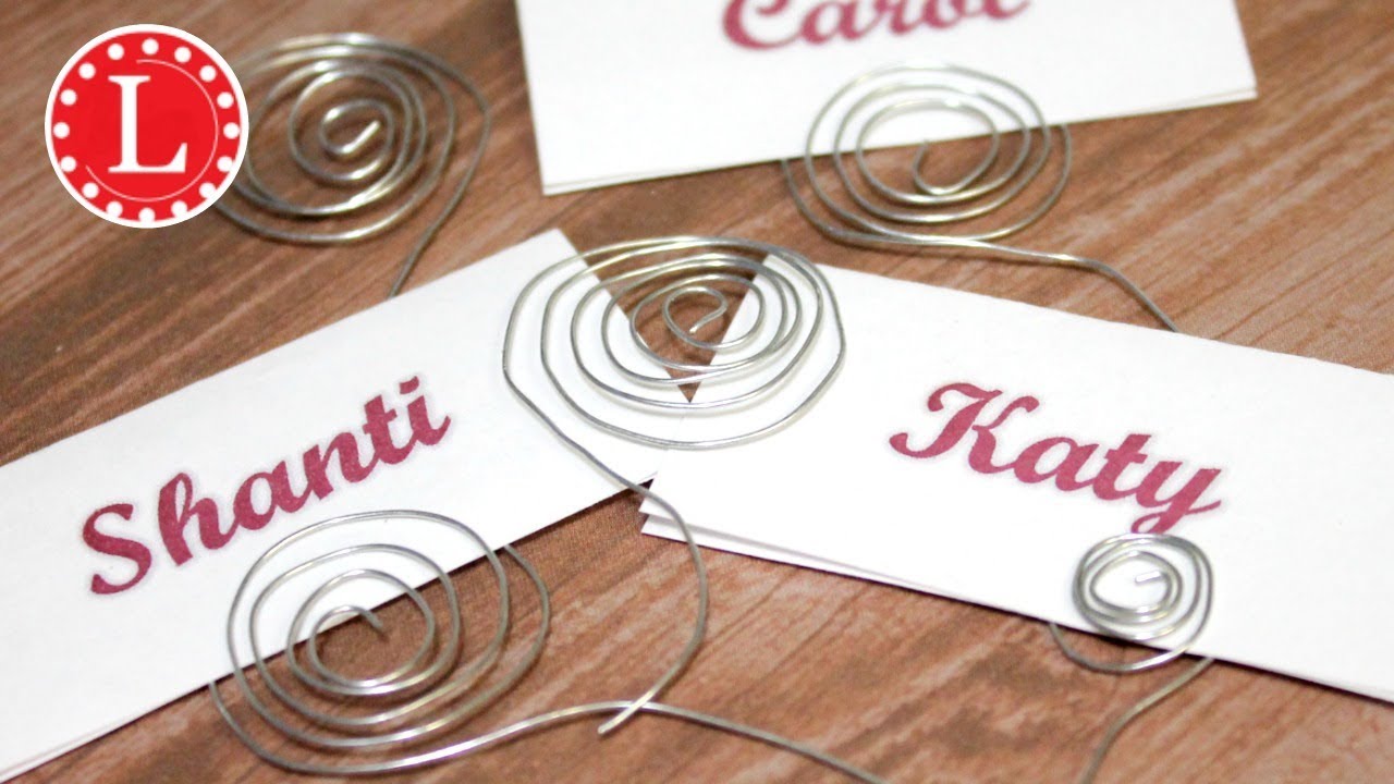 Wire Spiral | Table Card Holder | Place Holder | Loomahat