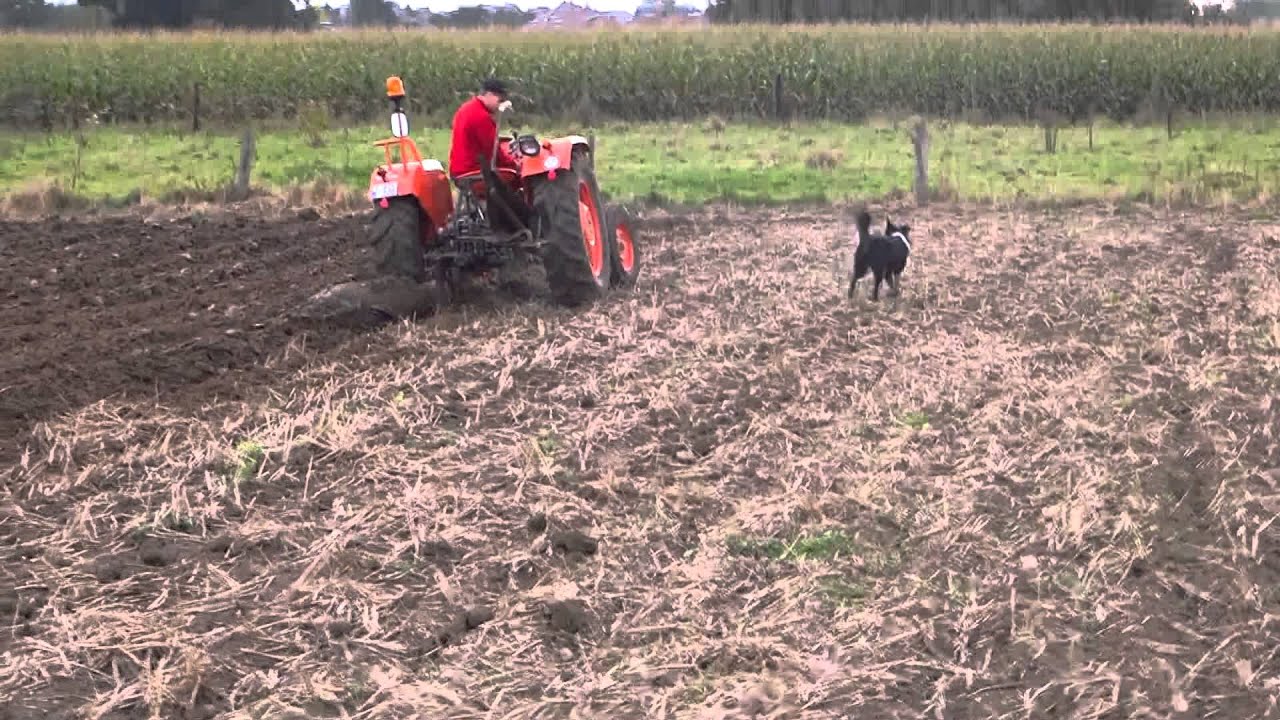 Fiat 411R ploegen met Baeke V-ploeg
