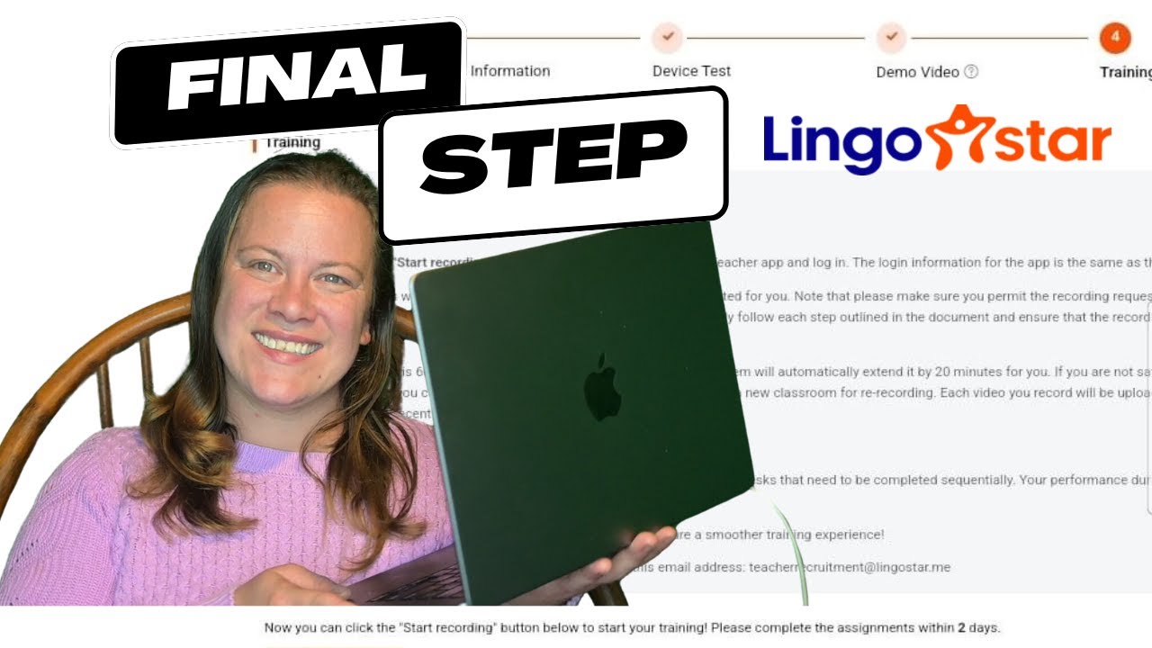 Lingostar Onboarding Training: Final Step in the Application