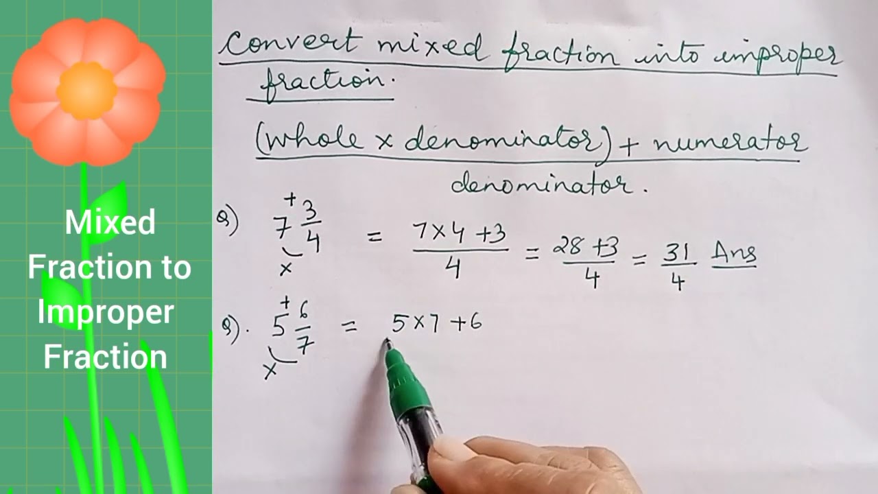 Convert Improper Fraction to Mixed Fraction| Express the following as Mixed Fraction| Class 5, 6, 7 