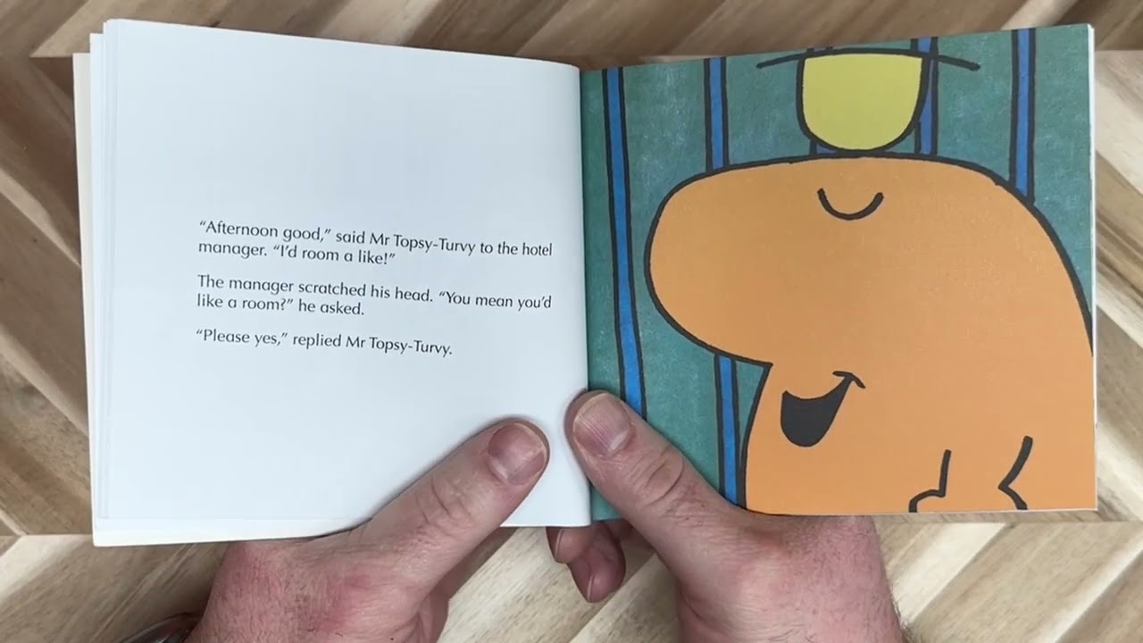 Mr. Topsy Turvy from the Mr Men series of books 