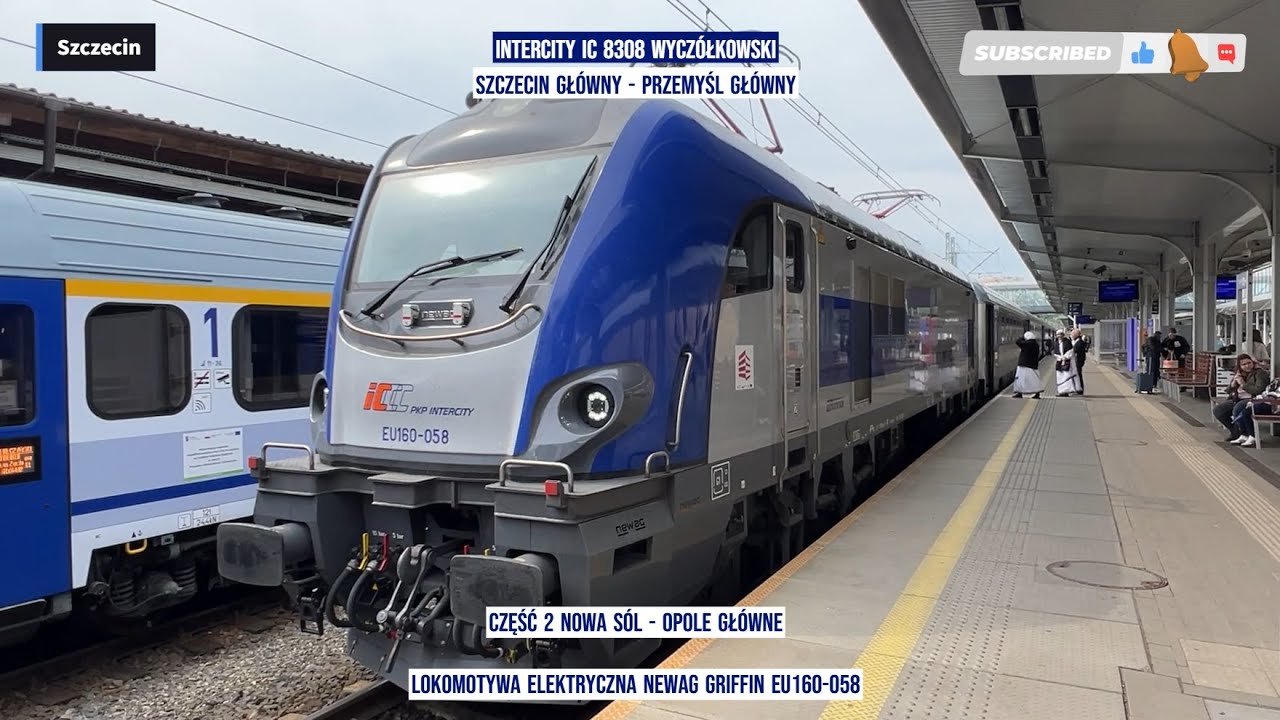 Intercity IC 8308 WYCZÓŁKOWSKI Szczecin Główny - Przemyśl Główny część 2 z tyłu pociągu rear view
