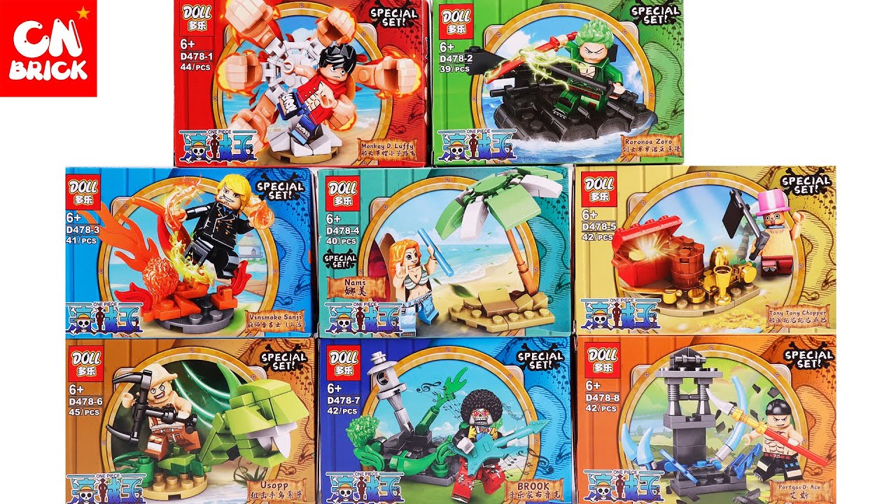 Unoffical LEGO ONE PIECE MINIFIGURES SET DOLL D478 UNOFFICAL LEGO SPEED BUILD