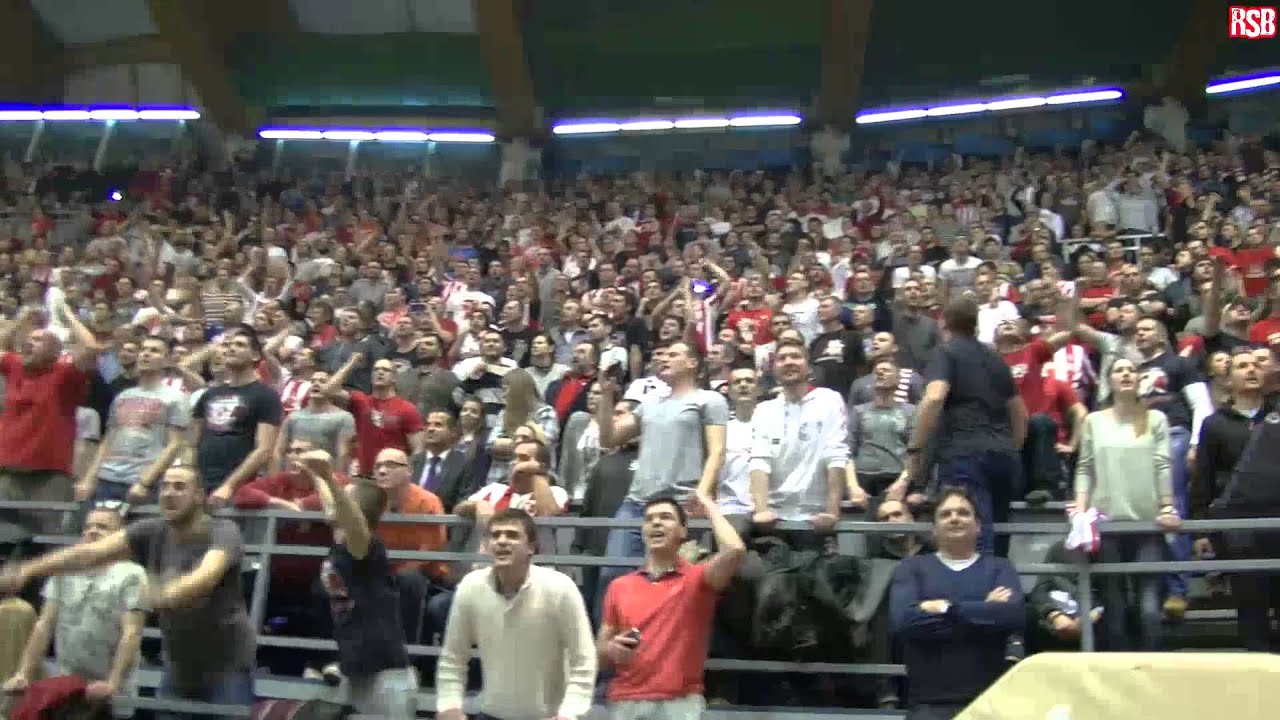 Crvena zvezda - Alba 86:69 | Sever celi sada se veseli | Ceo Pionir peva!