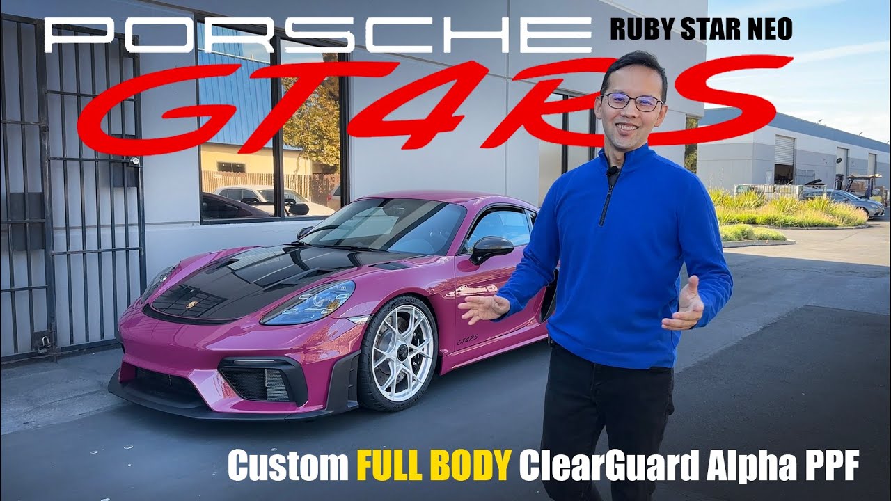 New Porsche GT4 RS (Ruby Star Neo) w/ Weissach | Full Body Custom PPF