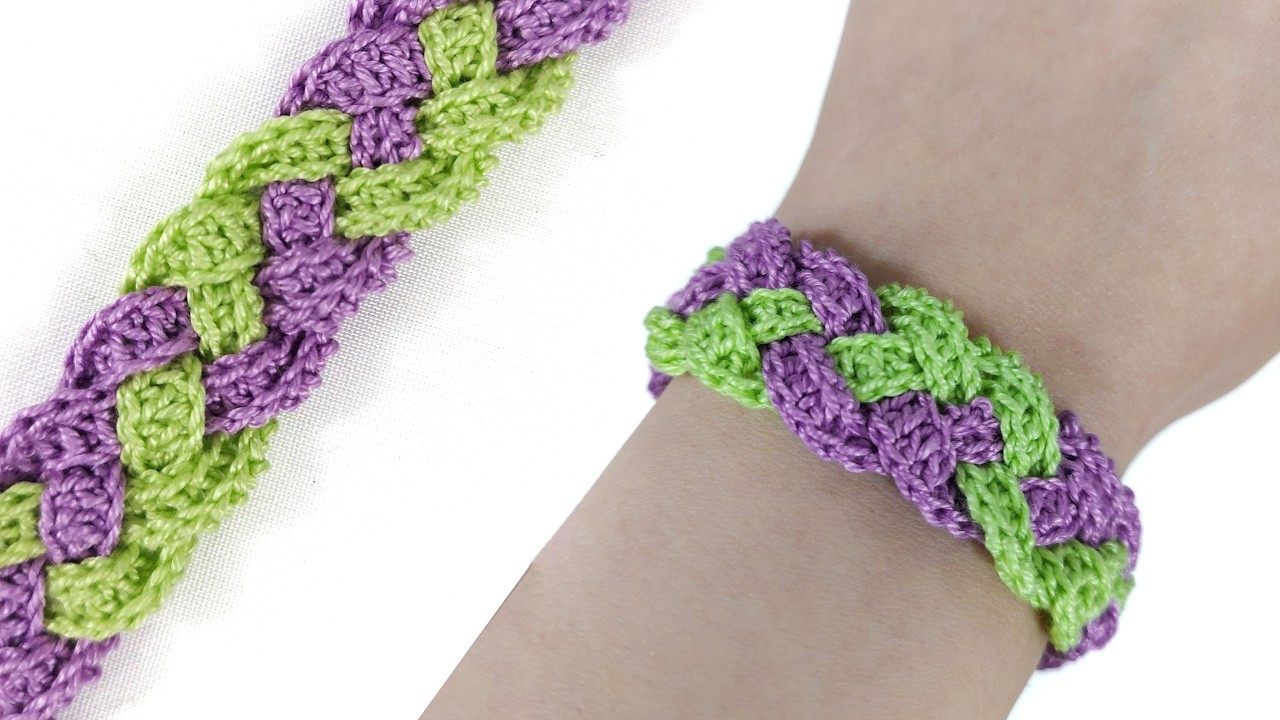 Super Easy Braided Crochet Bracelet For Beginners