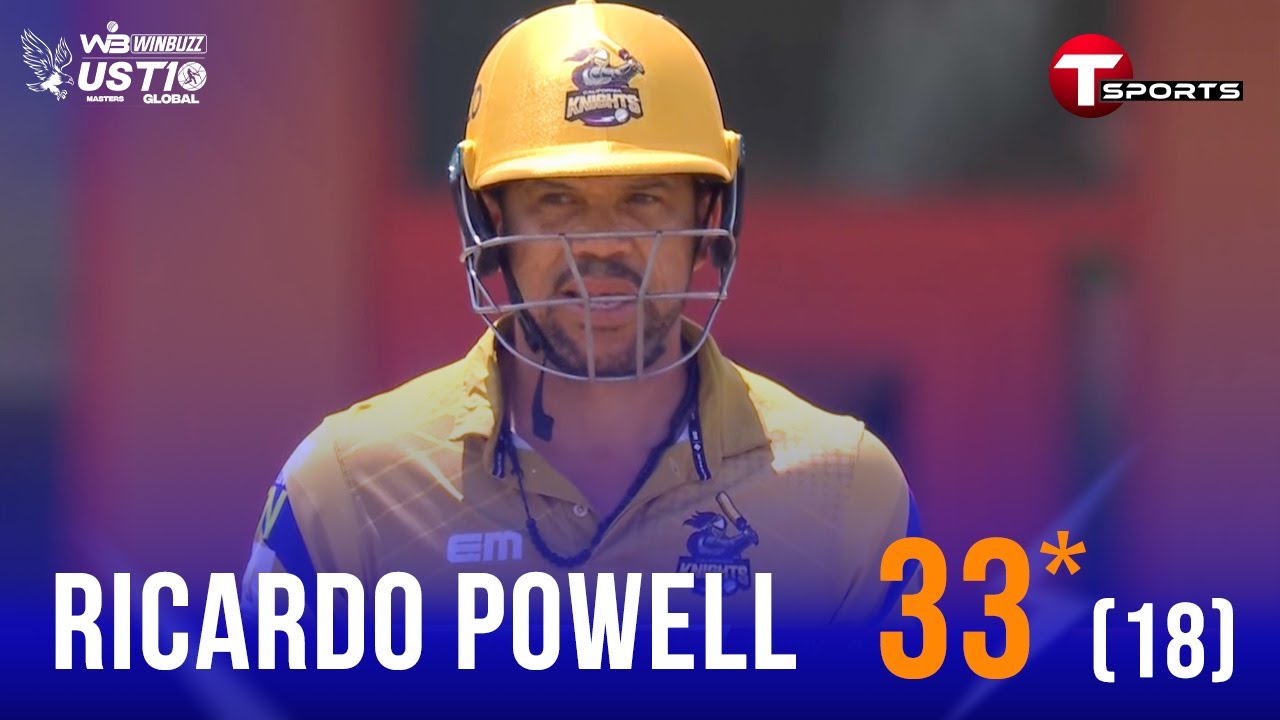 Ricardo Powell scored 33 runs off 18 balls | Ricardo Powell | US Masters T10 | T Sports News