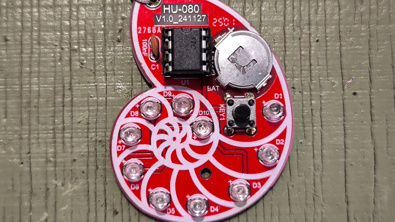DIY Kit радіо конструктор 🐌 РАВЛИК 🐌 HU-080S 10 led 3v cr1220
