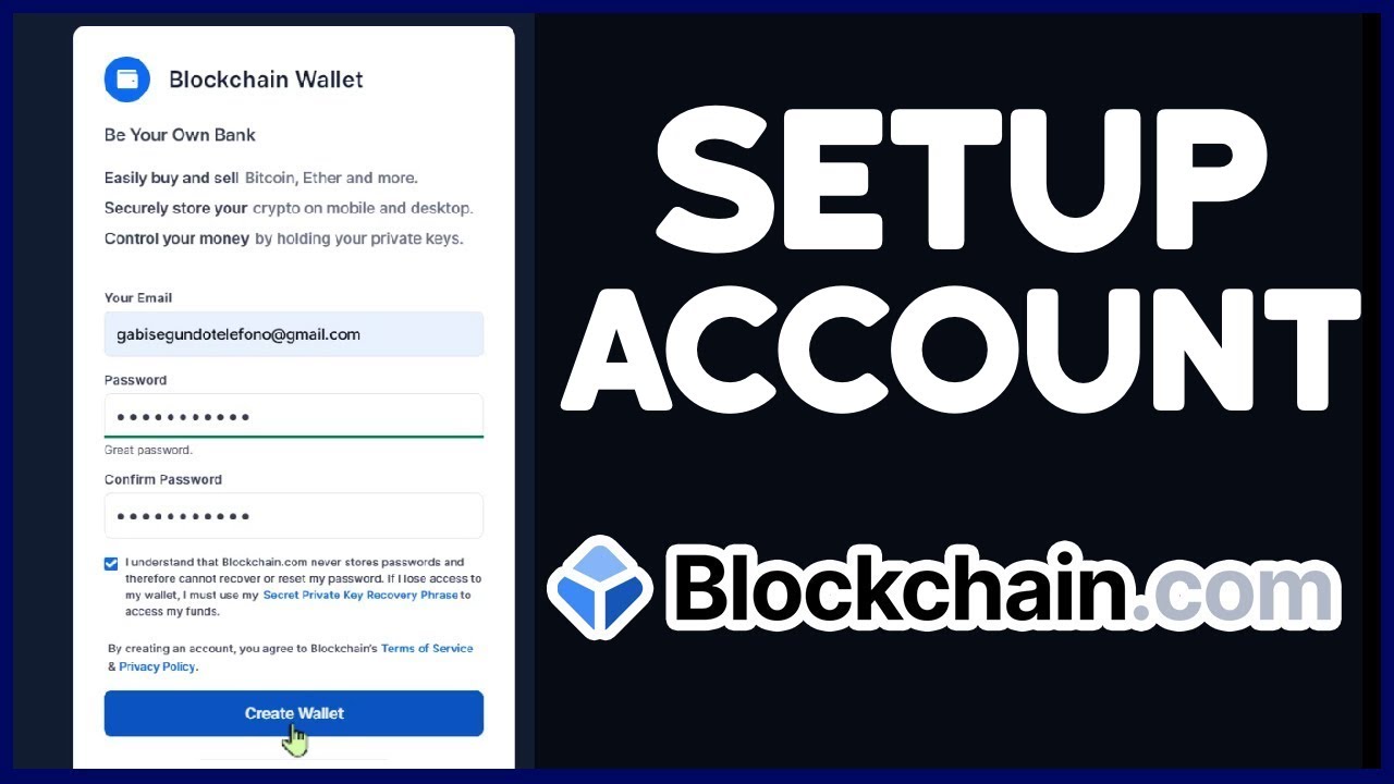 🚀 How to Create & Setup BLOCKCHAIN ​​WALLET (Step by Step) // Create an Account on Blockchain.com