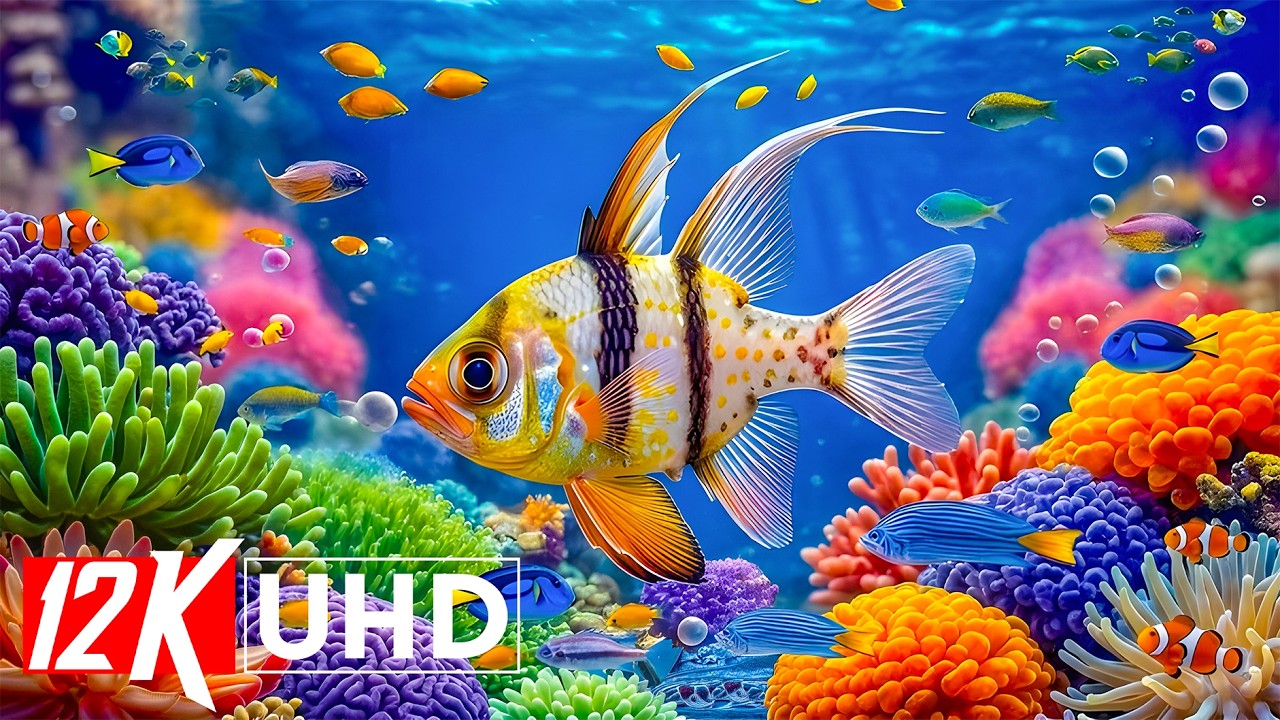 12K Ocean Paradise 🌊 Beautiful Tropical Fish & Calm Underwater World