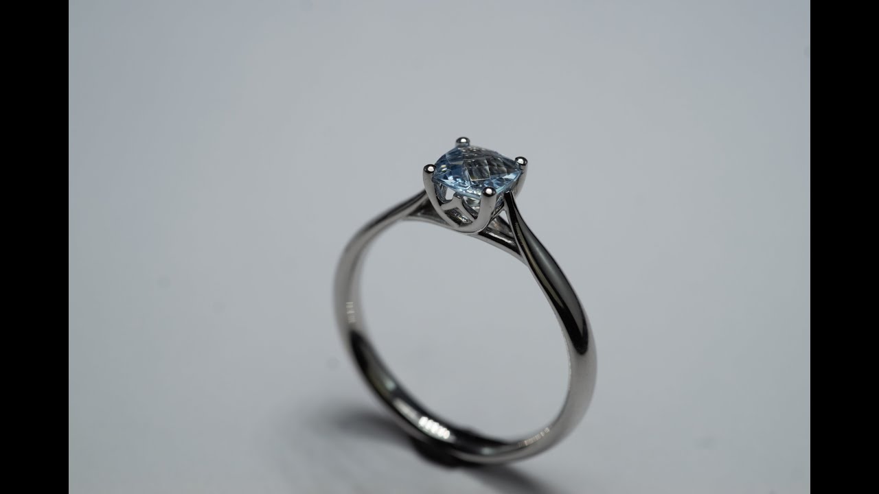 Tutorial. Modelado 3D de joyas: solitario Acqua | Impresión de joyas 3D. Modelado de joyería 3D.