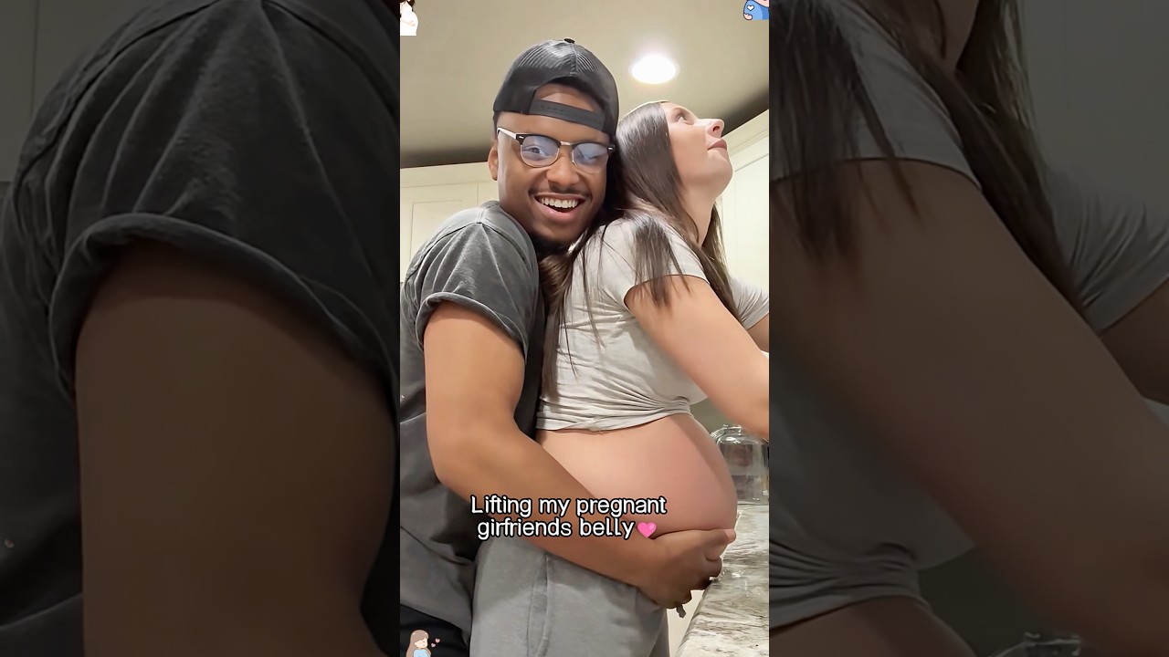 Lifting my pregnant girlfriends belly❤️🥰
