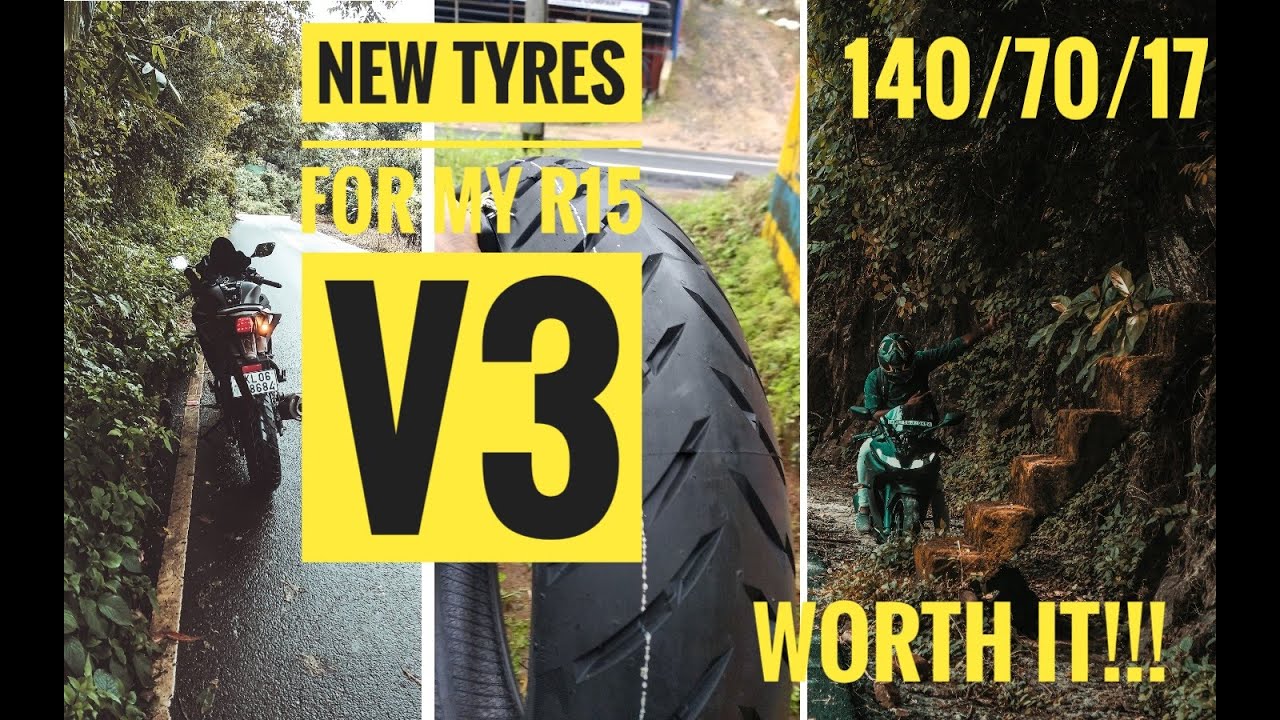 Best budget tyres for R15 V3,//Appolo Aplha !!//140 section//Too costly?//Upsize tyres worth it?//