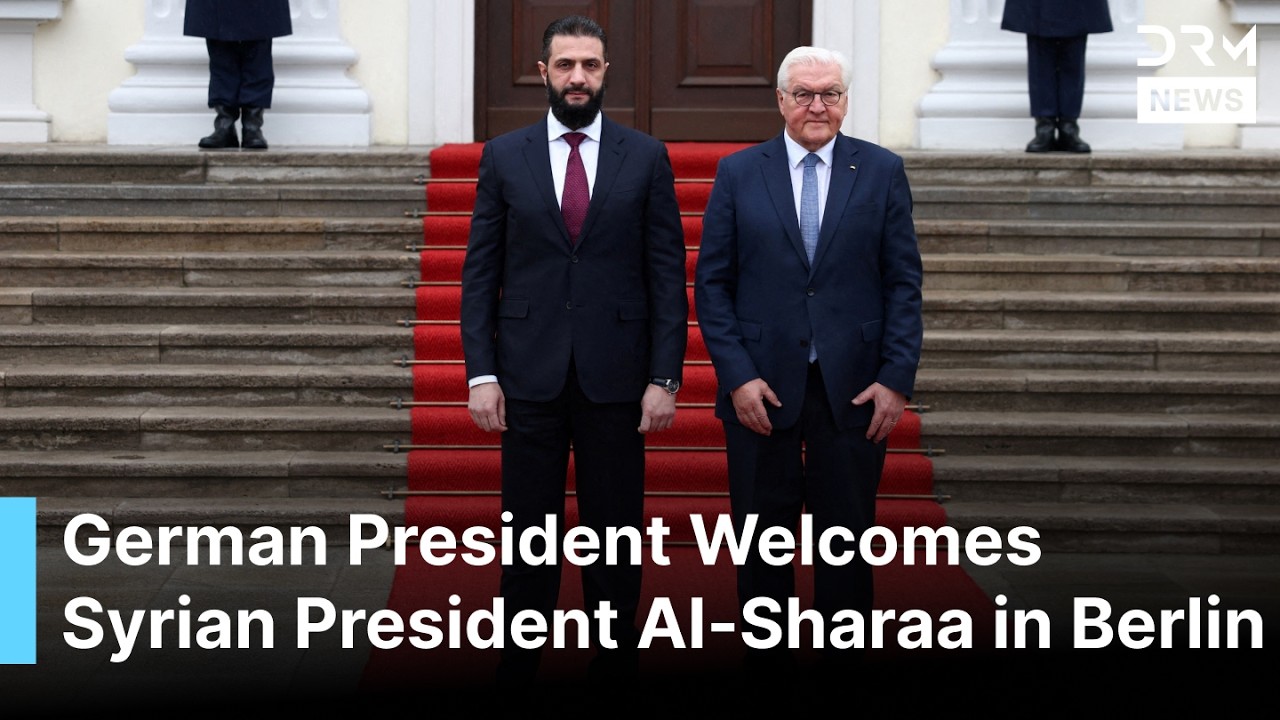 BREAKING: German President Steinmeier Welcomes Syrian President Al-Sharaa in Berlin for Talks | AC1B