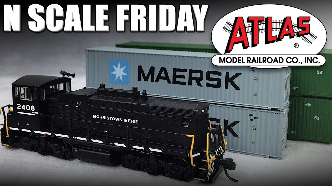 N Scale Friday Atlas MP15DC and Shipping containers