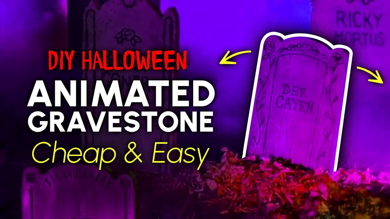 DIY Animated Gravestone - Cheap & Easy Halloween Prop