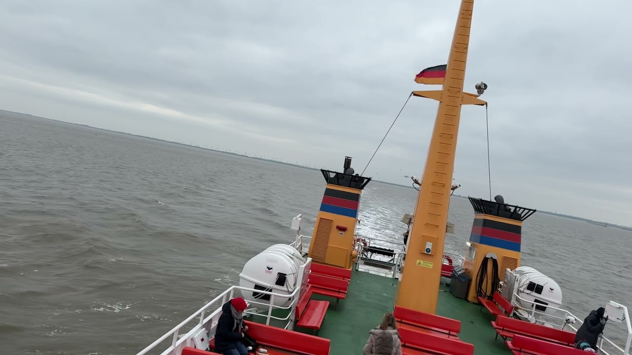 Frisia IX (Seebäderschiff, Passagierschiff) auf der Überfahrt von Norddeich nach Juist ASMR