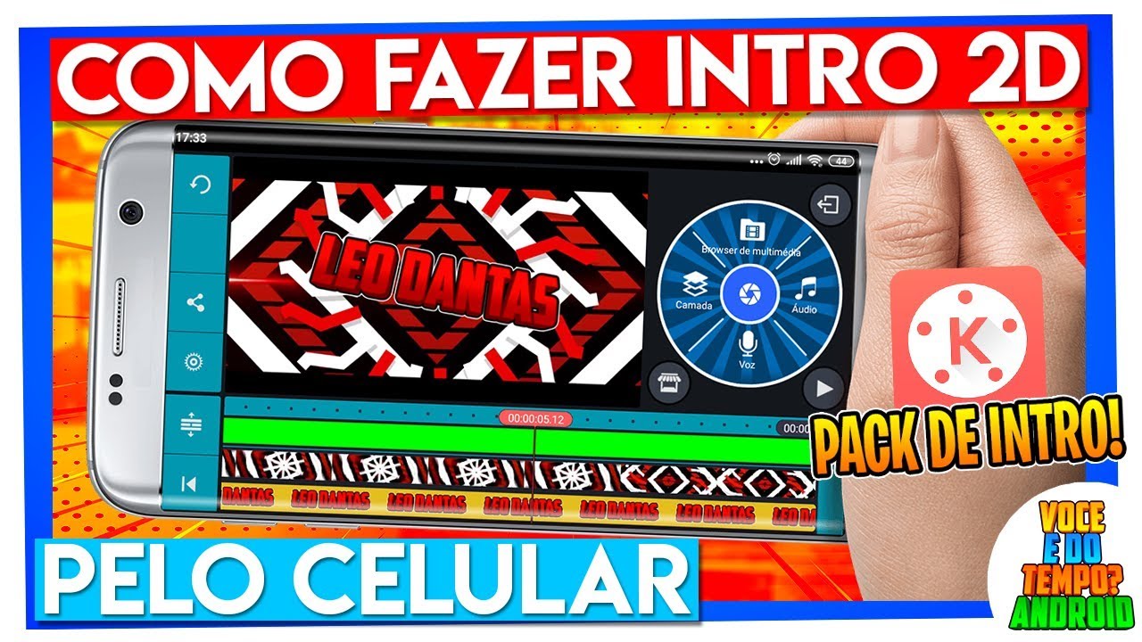 Como Fazer Intro 2D Gamer Pelo Celular - PACK DE INTRO