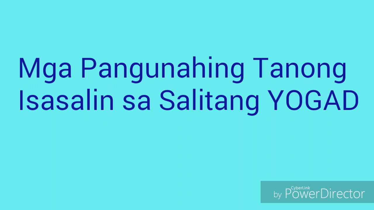 YOGAD tutorial 101