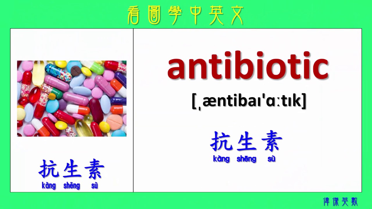 看圖學中英文 124 健康 (Learning Chinese and English Vocabularies about healthy.)