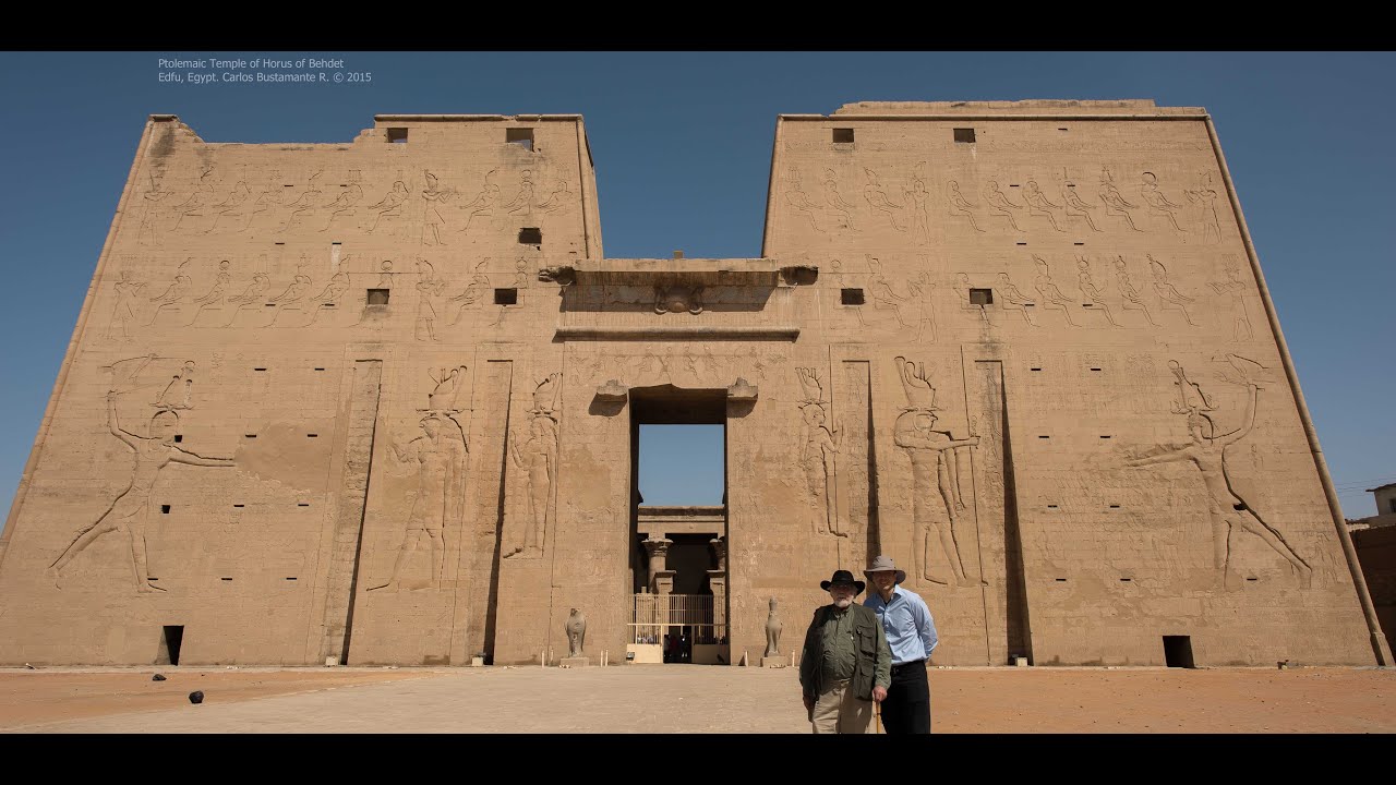 John Anthony West in the Temple of Horus - 2015
