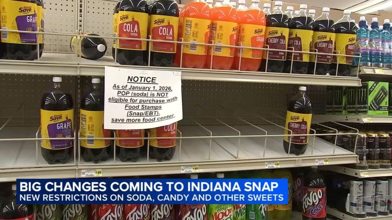 SNAP bans on soda, candy and other foods take effect in Indiana Jan. 1