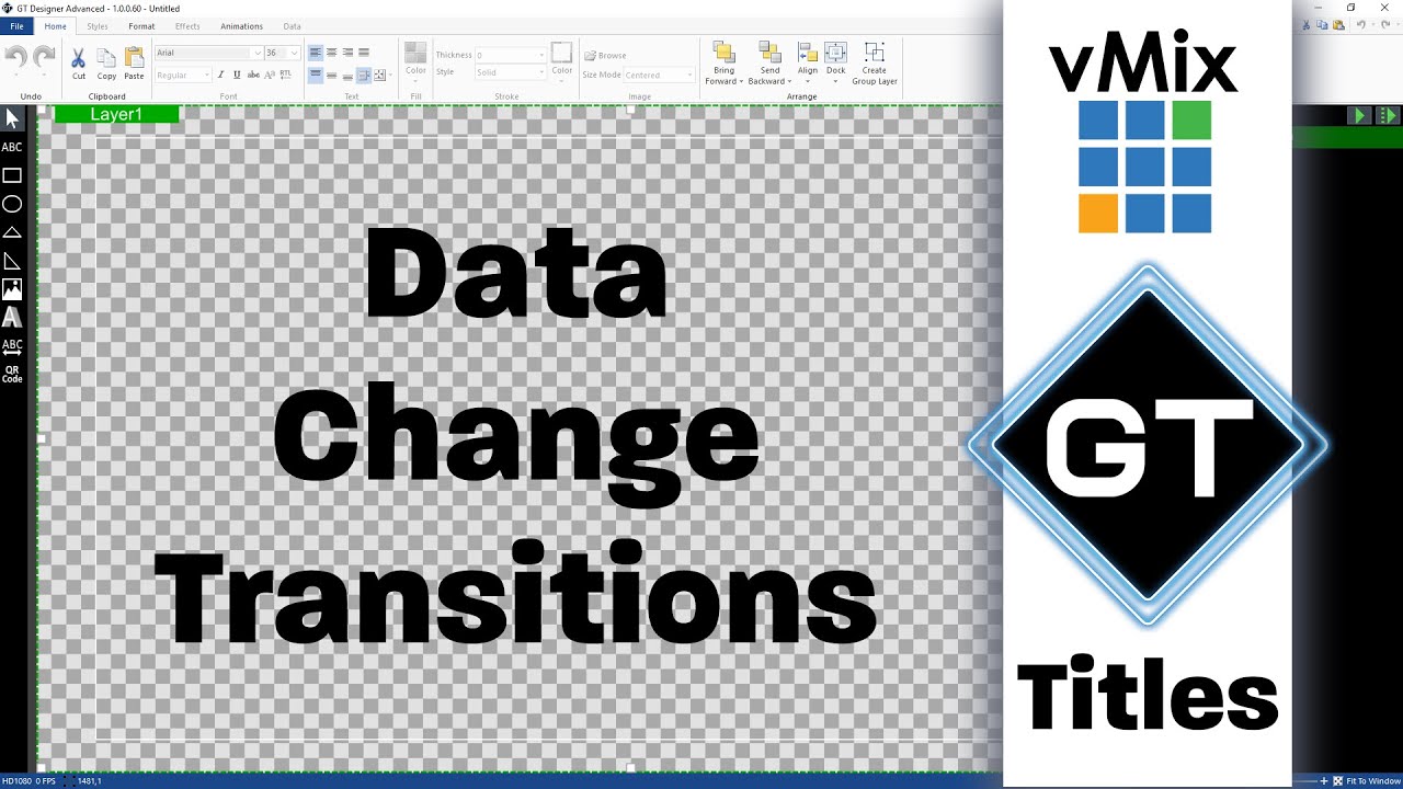 vMix GT Title Designer- Learn how to create data change transitions for your titles.