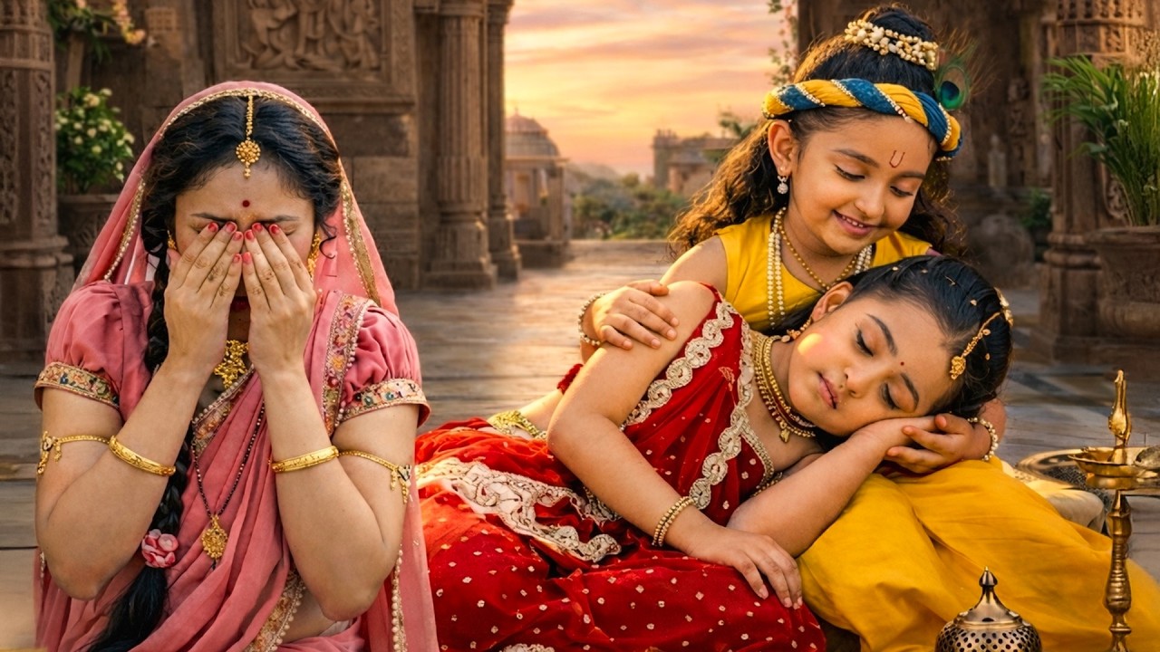 कान्हा ने राधा को अपनी गोदी में सुलाया | यशोमती मईया के नंदलाला | Shree Krishan Leela