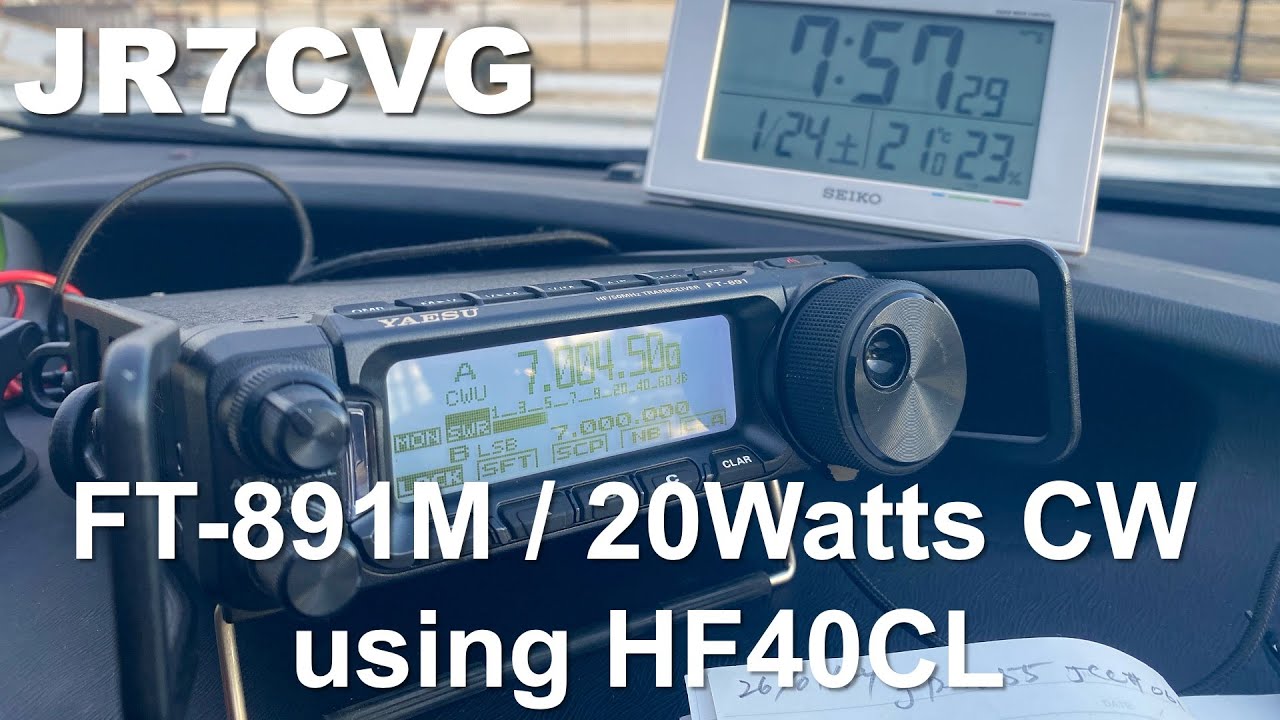 【FT-891M 復活】HF40CLで20W モールス通信 / FT-891M Is Back! Morse Code in the Noise / Parks on the Air