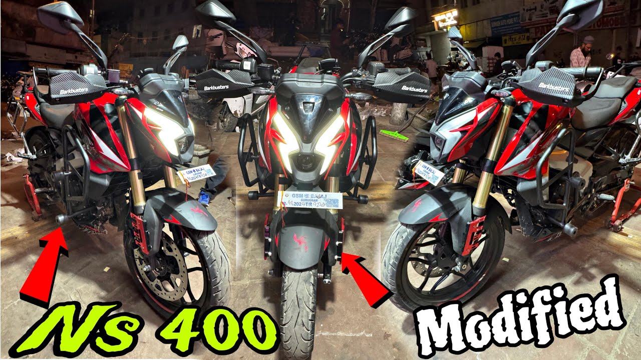ns400 modified | Bajaj ns 400 Modifications | Ns400 crash guard 😉￼