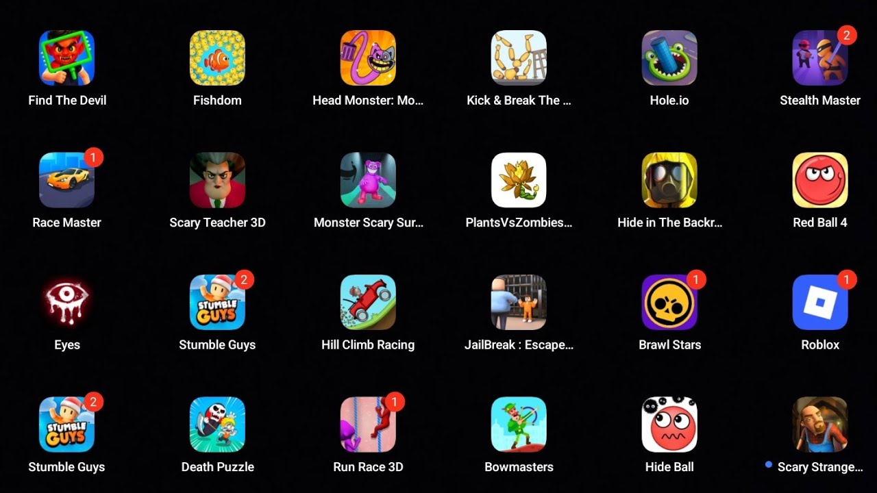 Roblox, Grimace Monster, Scary Survival, Papa Pizza's Pizzeria, The Horror, Poppy Playtime