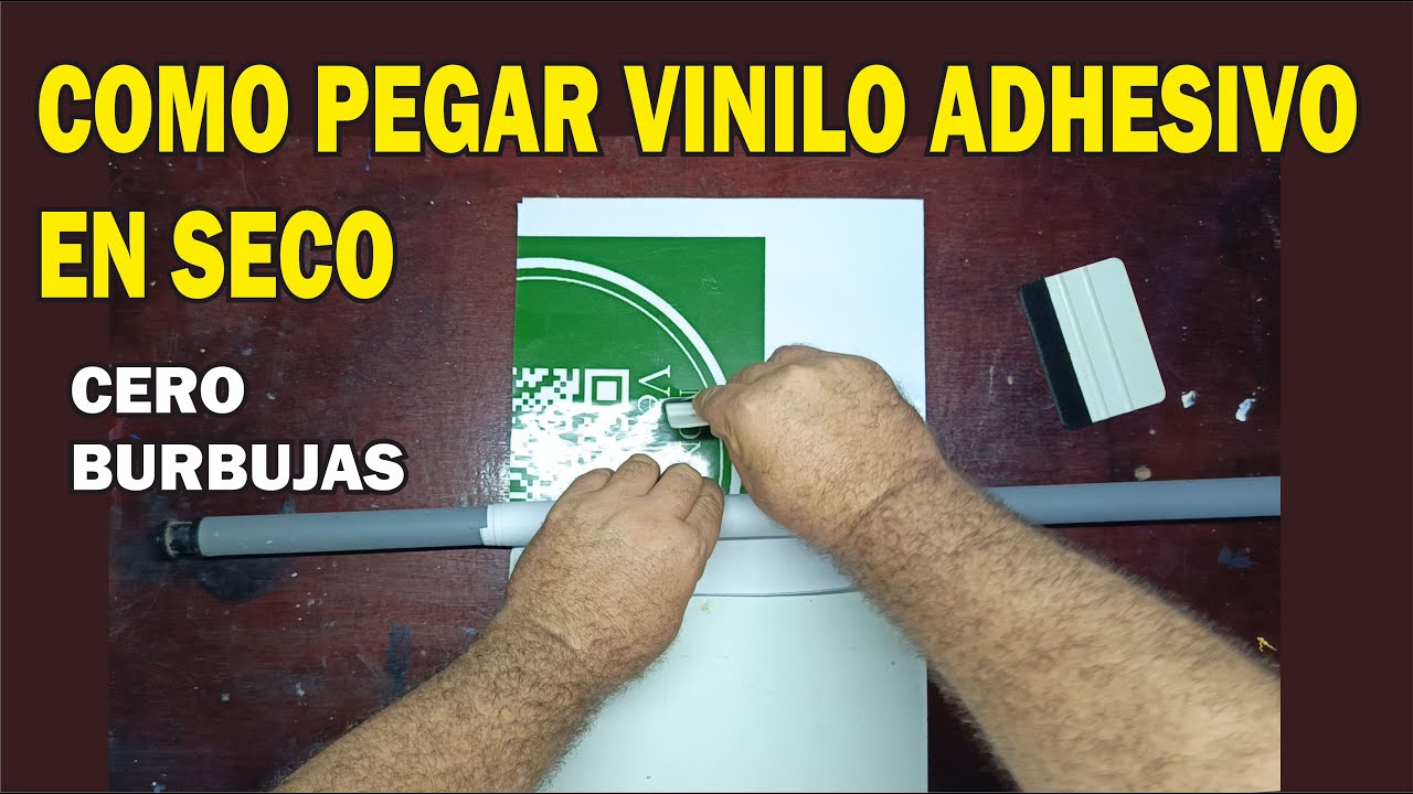 como pegar vinilo adhesivo en seco sin burbujas muy facil