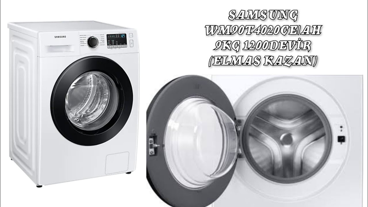 SAMSUNG 9KG 1200 DEVİR (WM90T4020CE/AH) ELMAS KAZAN MAKİNE TANITIMI