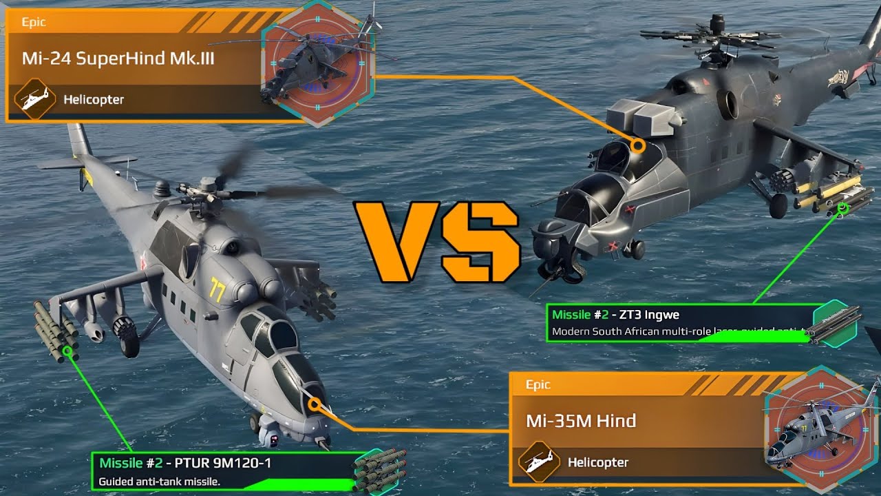 Mi-35M Hind VS Mi-24 SuperHind Mk.III | Epic Helicopter Comparison | Modern Warships