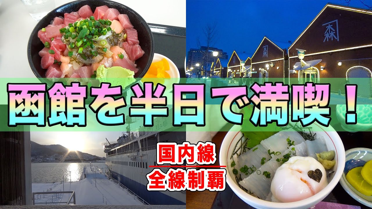 【半日観光】真冬の函館の景色、グルメ、歴史を楽しむ！半日で巡れるコース[国内線全路線制覇の旅]