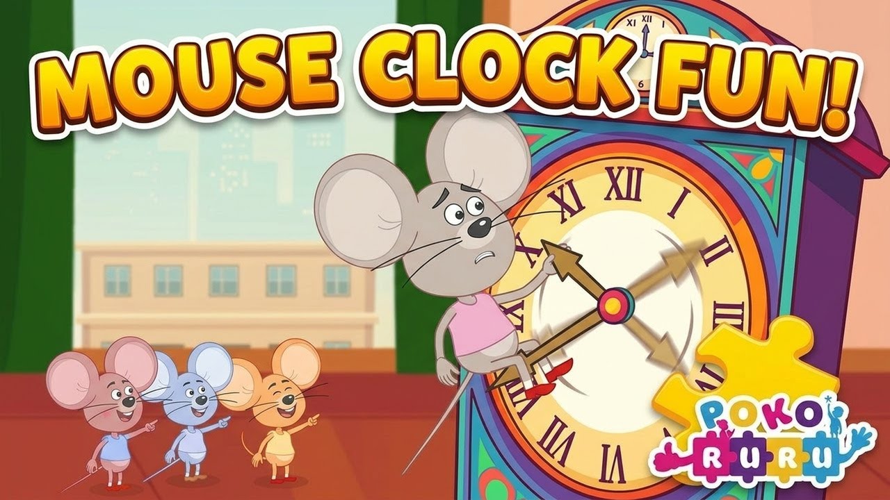 Hickory Dickory Dock 🕰️🐭 | Counting Song 1–12 | #POKORURU Nursery Rhymes Remix #2025 #nurseryrhymes
