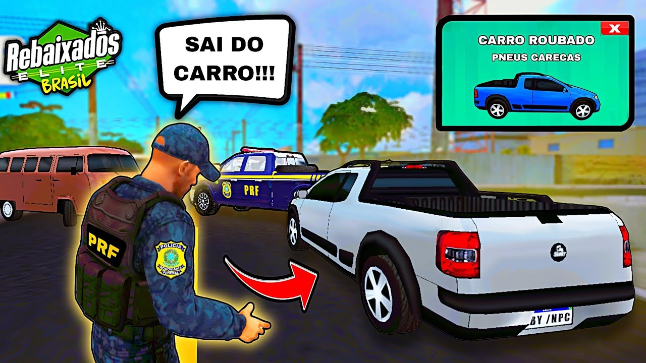 OLHA O QUE EU FIZ!! 😱 PRENDI OS CARROS DOS NPCs SENDO UM POLICIAL DA PRF no REBAIXADOS ELITE BRASIL